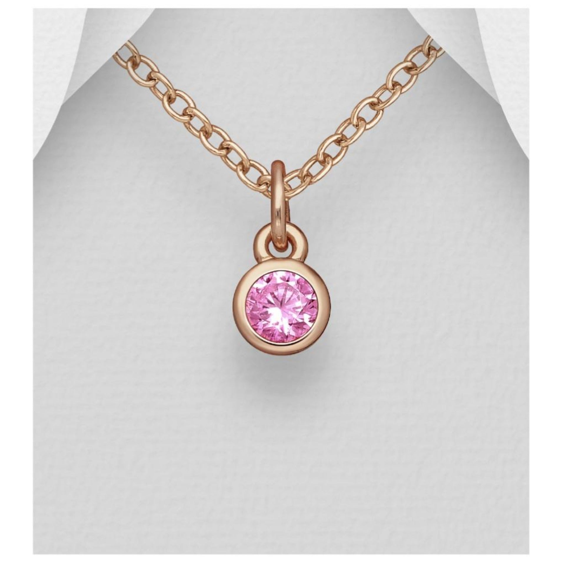 October Birthstone Spacer Bead Charm - Pink Tourmaline/Zircon Style For Pandora, Chamilia Bracelets