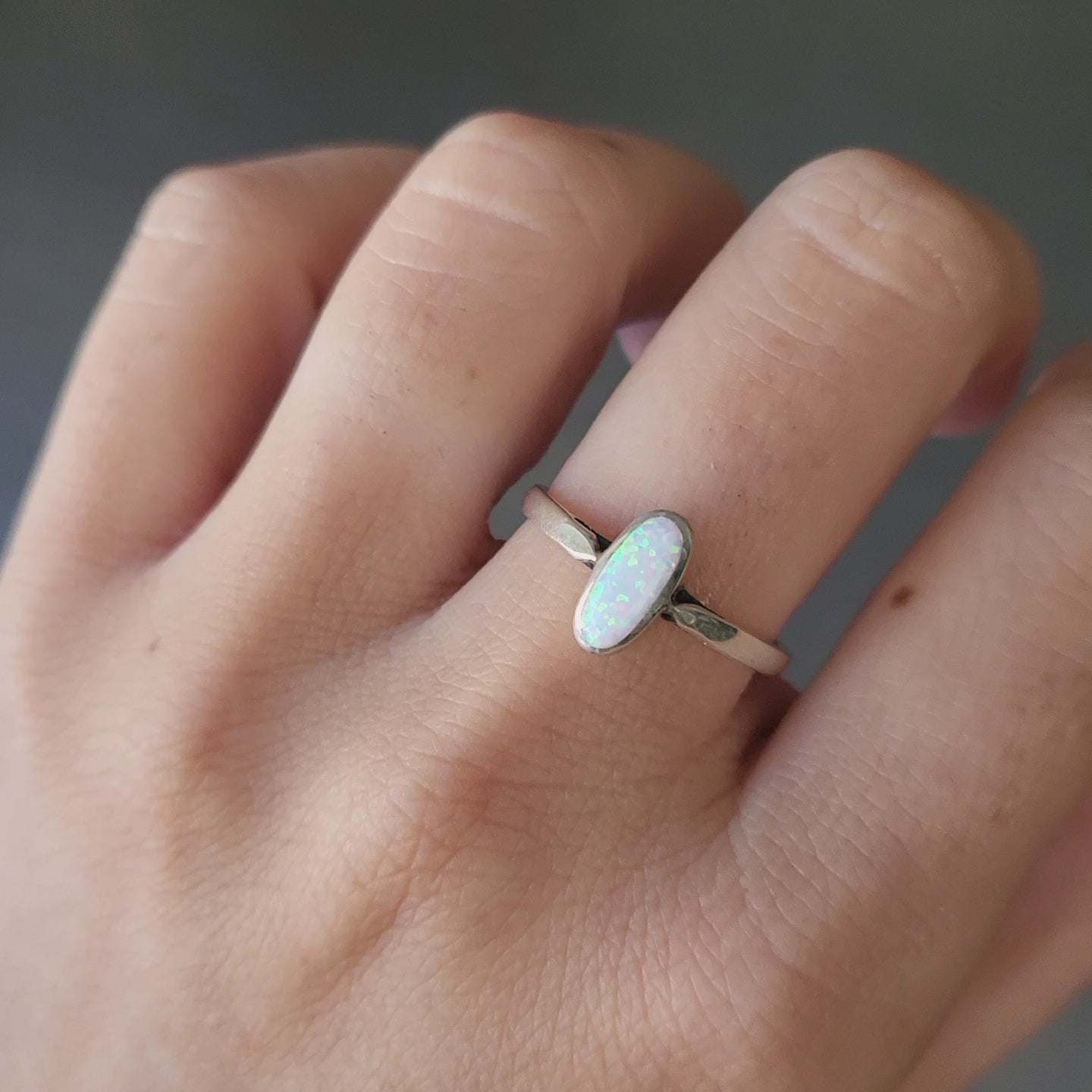 White Opal Ring - Temu